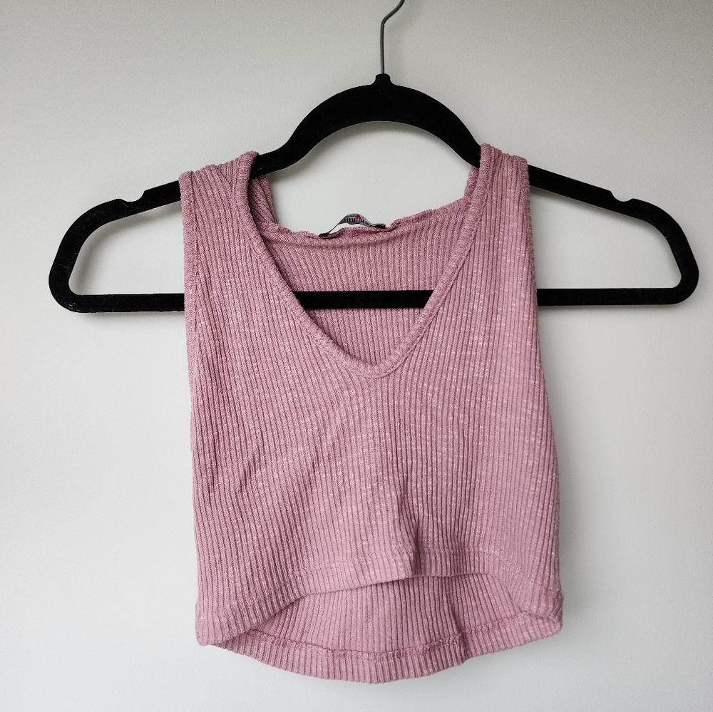Cropped top with hood